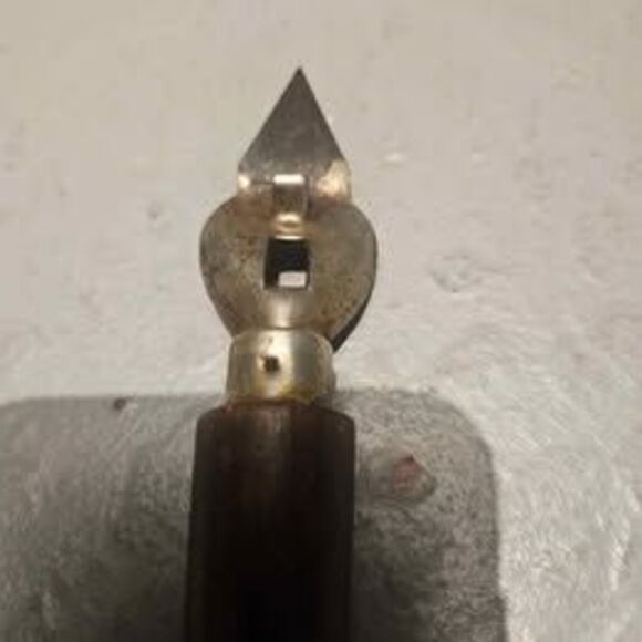 Vintage Wood Handled Metal Can Opener 7" Barware - Picture 3 of 5